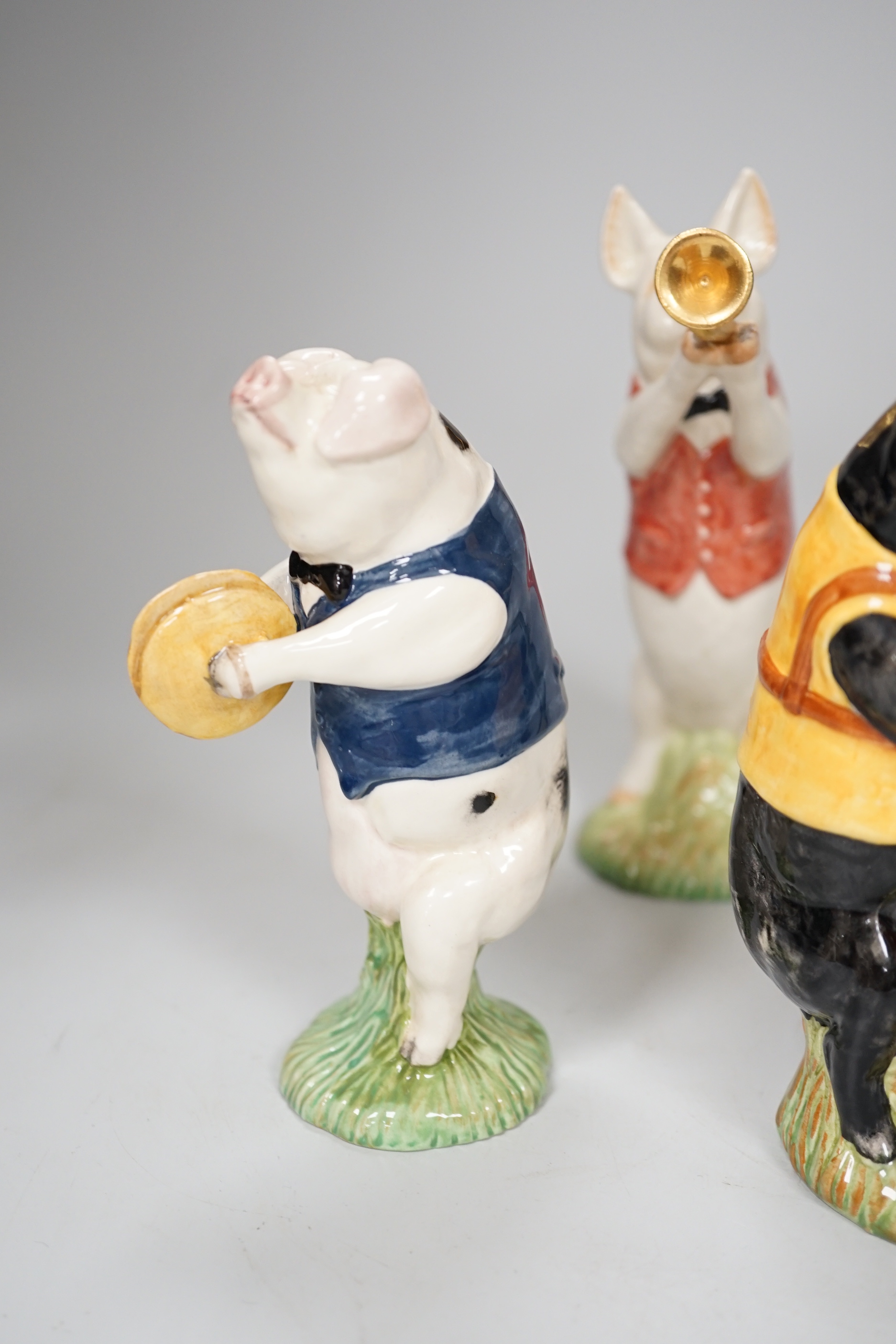 A Beswick five piece pig band, 15cm